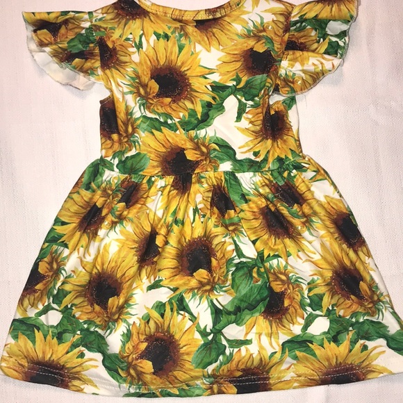 Sunflower Boutique Dress Girls Yellow Green - Picture 5 of 5